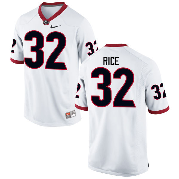 Men Georgia Bulldogs #32 Monty Rice College Football Jerseys-White